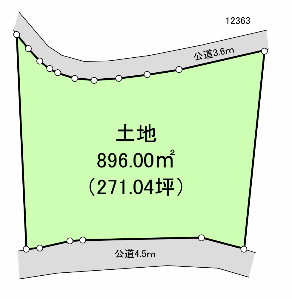 入生田駅 徒歩3分 土地面積:896平米 ( 271.04坪 )